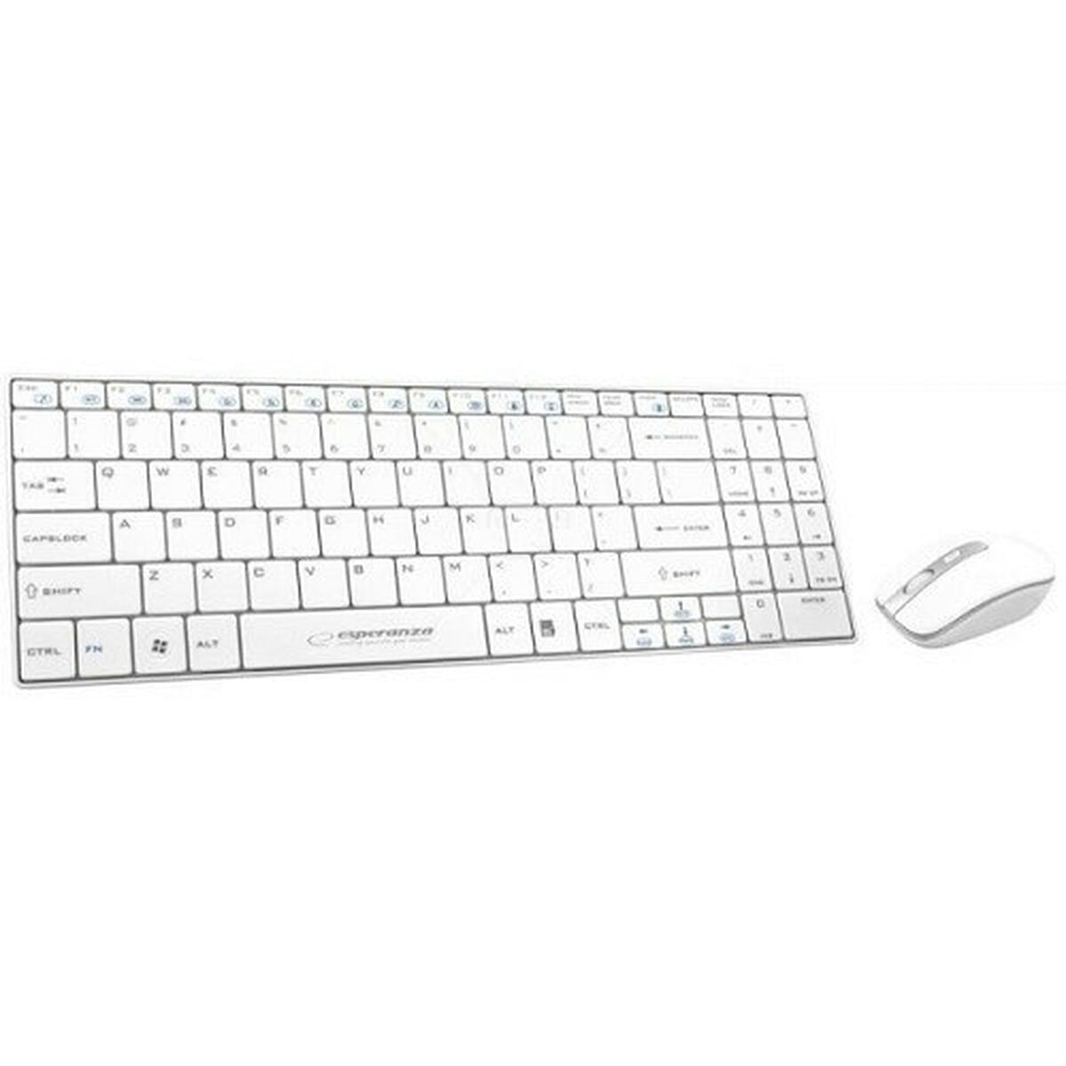 Keyboard and Mouse Esperanza EK122W White QWERTY Keyboard and Mouse Esperanza EK122W White QWERTY