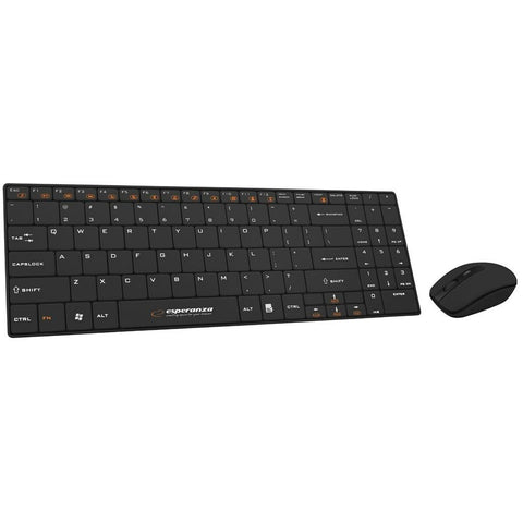 Keyboard and Mouse Esperanza EK122K Black QWERTY Keyboard and Mouse Esperanza EK122K Black QWERTY