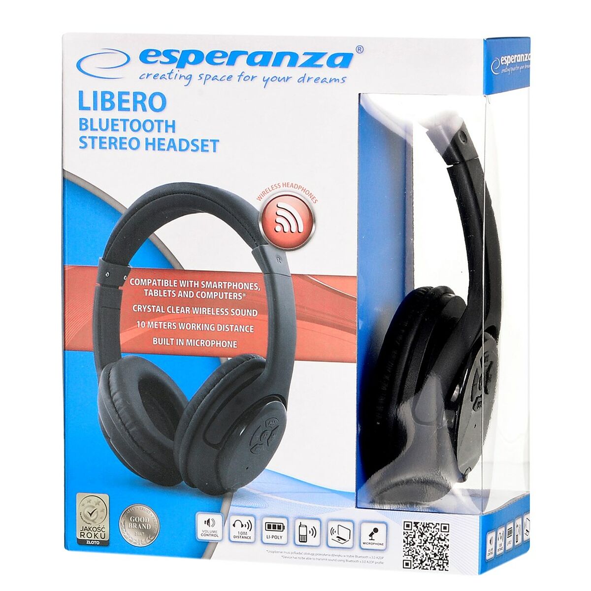 Headphones Esperanza Libero EH163K Black Headphones Esperanza Libero EH163K Black