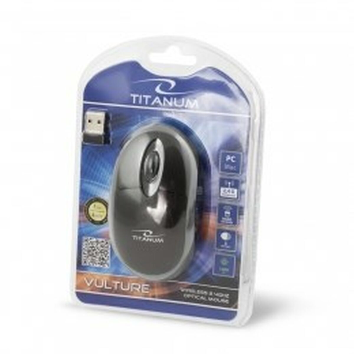 Wireless Mouse Titanum TM116E Black/Grey Wireless Mouse Titanum TM116E Black/Grey