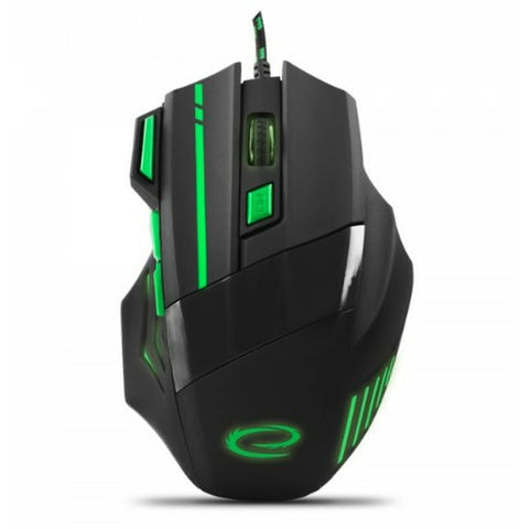 Optical mouse Esperanza EGM201G Black Green Black/Green Optical mouse Esperanza EGM201G Black Green Black/Green