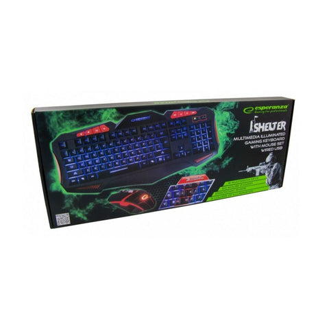 Keyboard and Mouse Esperanza EGK3000 Black Keyboard and Mouse Esperanza EGK3000 Black