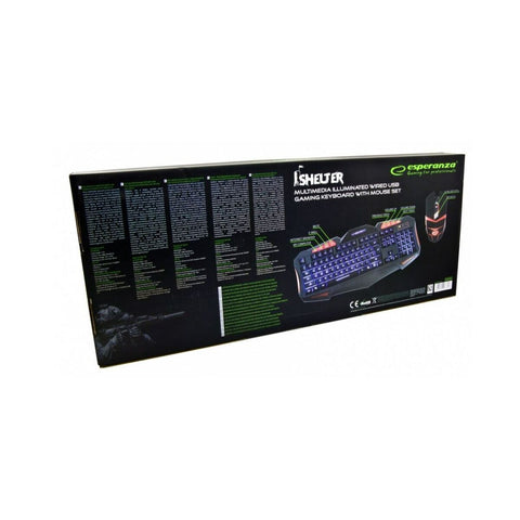 Keyboard and Mouse Esperanza EGK3000 Black Keyboard and Mouse Esperanza EGK3000 Black