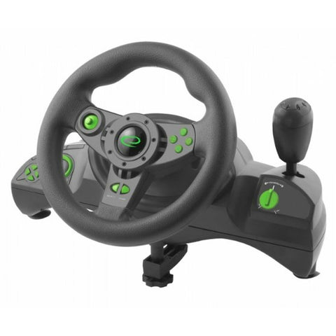 Racing Steering Wheel Esperanza EGW102 Pedals Green PC PlayStation 3 Racing Steering Wheel Esperanza EGW102 Pedals Green PC PlayStation 3