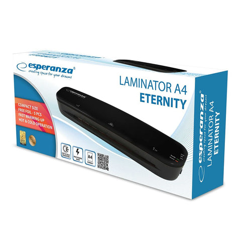 Laminator Esperanza Laminator A4 Eternity Black Laminator Esperanza Laminator A4 Eternity Black