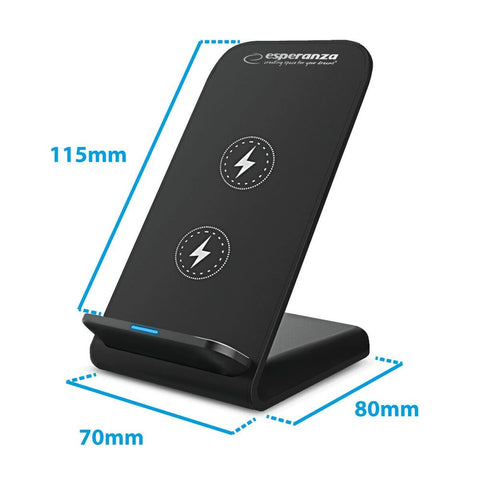 Wireless Charger with Mobile Holder Esperanza EZC101 Black Wireless Charger with Mobile Holder Esperanza EZC101 Black