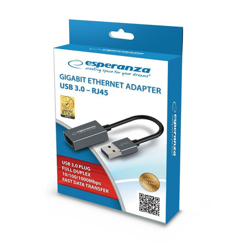 USB to Ethernet Adapter Esperanza ENA101 18 cm USB to Ethernet Adapter Esperanza ENA101 18 cm