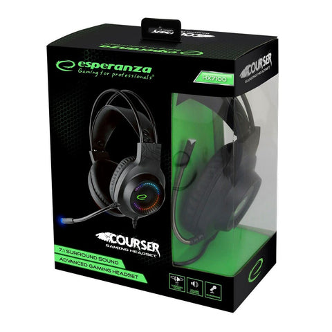 Headphones with Microphone Esperanza EGH7100 Black Headphones with Microphone Esperanza EGH7100 Black