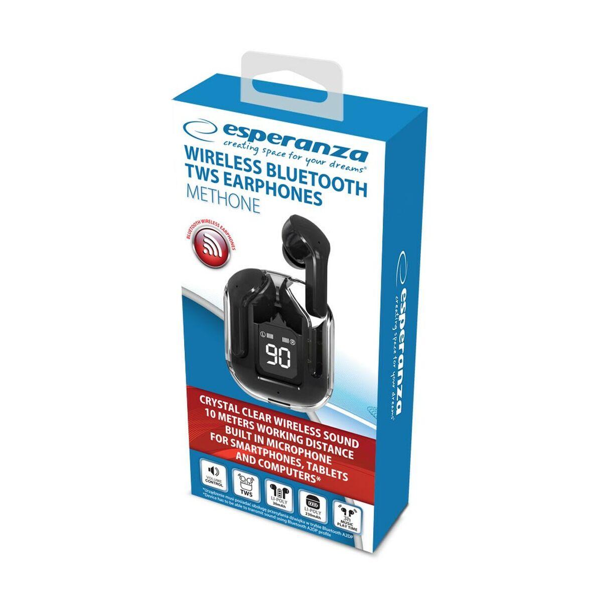 In-ear Bluetooth Headphones Esperanza EH238K Black In-ear Bluetooth Headphones Esperanza EH238K Black