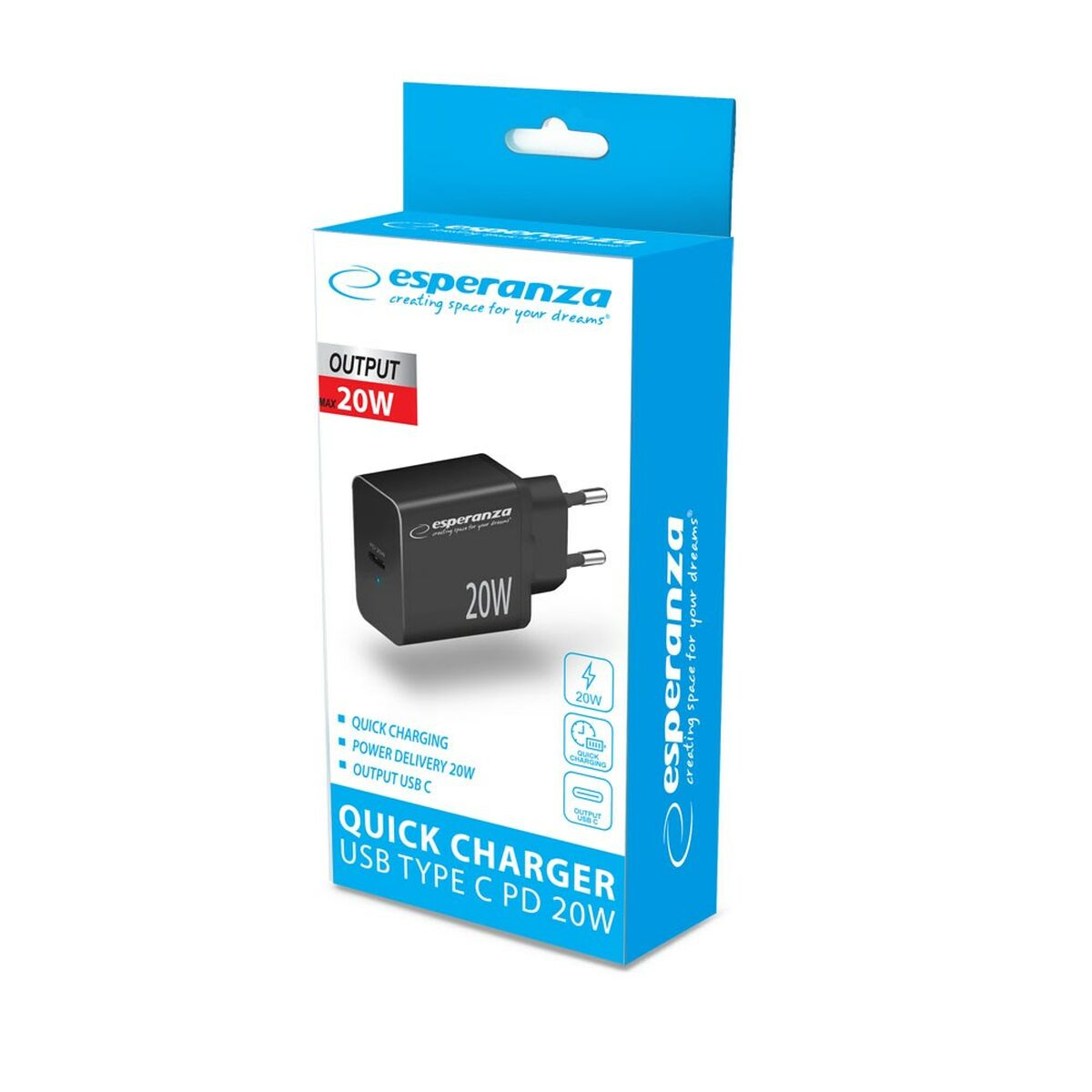 Wall Charger Esperanza EZC104K Black Wall Charger Esperanza EZC104K Black