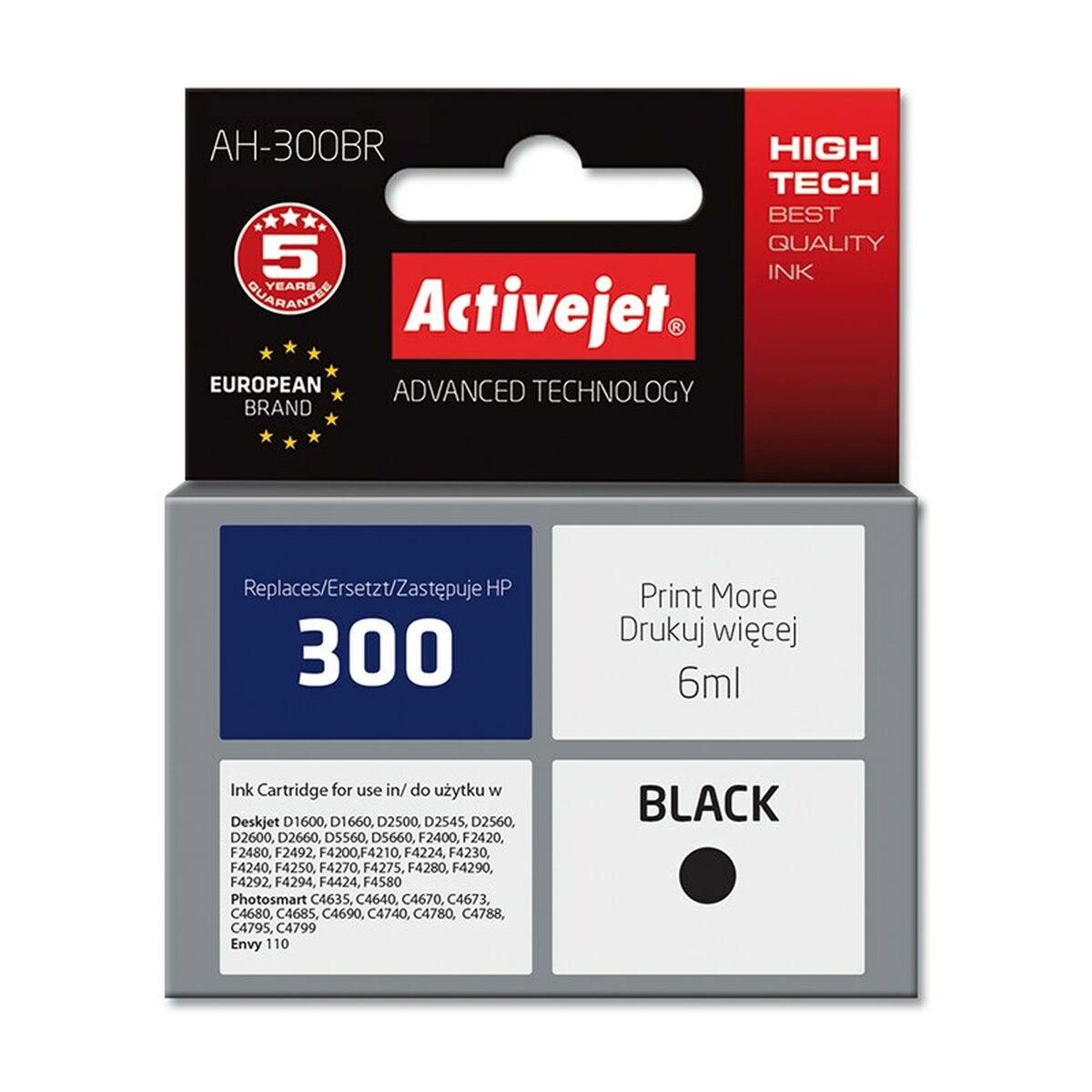 Original Ink Cartridge Activejet AH-300BR Black Original Ink Cartridge Activejet AH-300BR Black