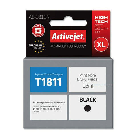 Original Ink Cartridge Activejet AE-1811N Black Original Ink Cartridge Activejet AE-1811N Black