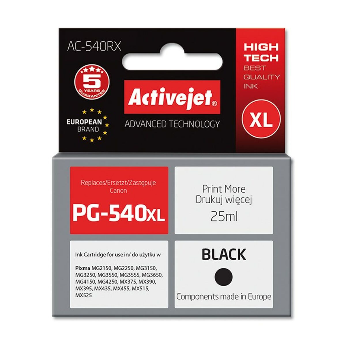 Original Ink Cartridge Activejet AC-540RX Black Original Ink Cartridge Activejet AC-540RX Black