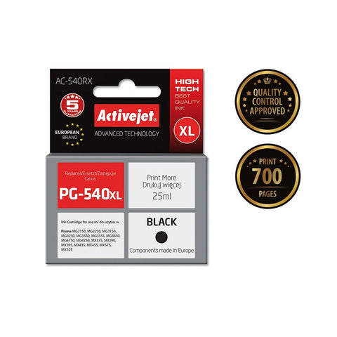 Original Ink Cartridge Activejet AC-540RX Black Original Ink Cartridge Activejet AC-540RX Black