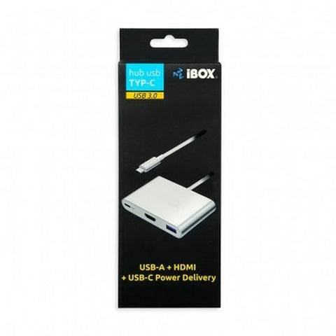 USB Hub Ibox IUH3CFT1 White Silver USB Hub Ibox IUH3CFT1 White Silver