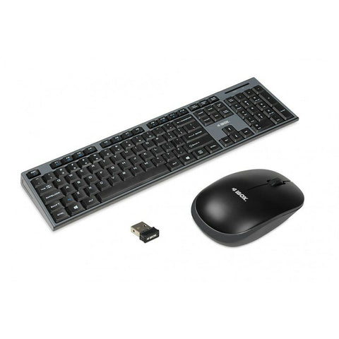 Keyboard and Mouse Ibox DESKTOP KIT PRO Black English QWERTY Keyboard and Mouse Ibox DESKTOP KIT PRO Black English QWERTY