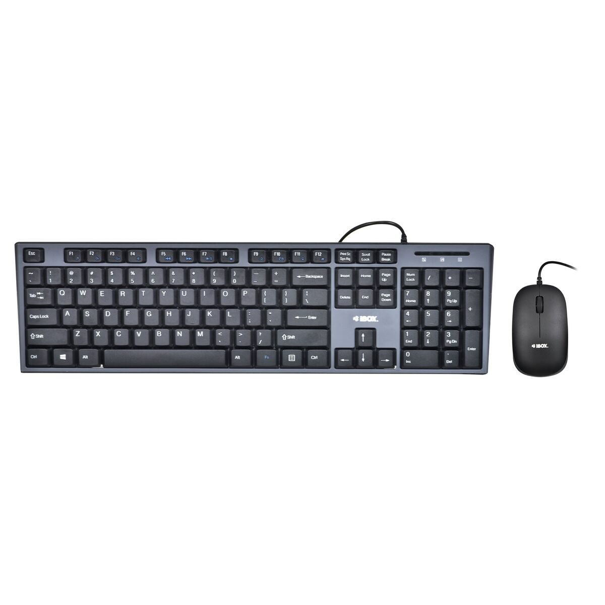 Keyboard and Mouse Ibox IKMS606 Qwerty US Black QWERTY Keyboard and Mouse Ibox IKMS606 Qwerty US Black QWERTY
