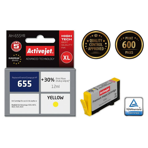 Original Ink Cartridge Activejet AH-655YR Yellow Original Ink Cartridge Activejet AH-655YR Yellow