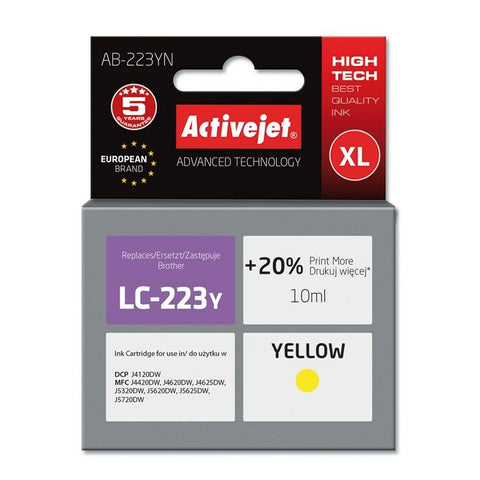 Original Ink Cartridge Activejet AB-223YN Yellow Original Ink Cartridge Activejet AB-223YN Yellow