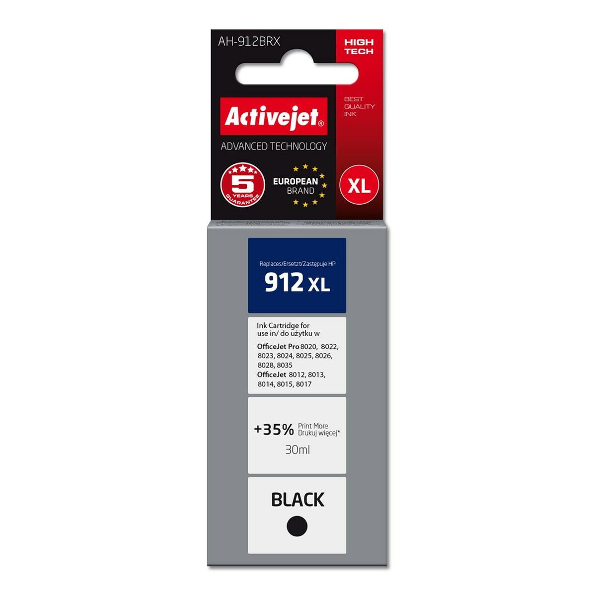Original Ink Cartridge Activejet AH-912BRX Black Original Ink Cartridge Activejet AH-912BRX Black