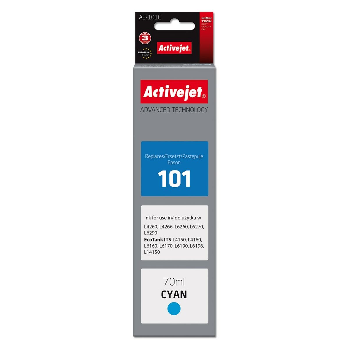 Original Ink Cartridge Activejet AAE-101C Cyan Original Ink Cartridge Activejet AAE-101C Cyan