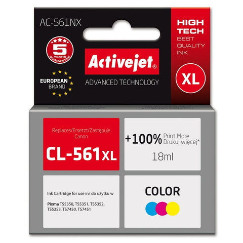 Original Ink Cartridge Activejet AC-561NX Cyan/Magenta/Yellow Original Ink Cartridge Activejet AC-561NX Cyan/Magenta/Yellow