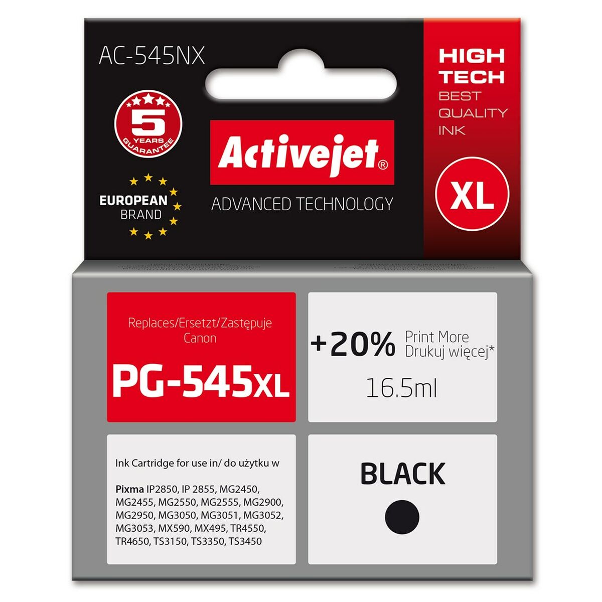 Original Ink Cartridge Activejet AC-545NX Black Original Ink Cartridge Activejet AC-545NX Black