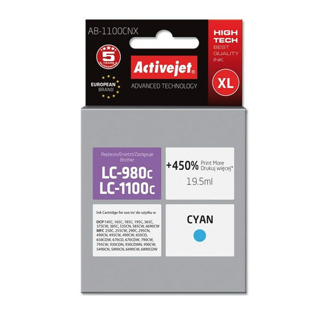 Original Ink Cartridge Activejet AB-1100CNX Cyan Original Ink Cartridge Activejet AB-1100CNX Cyan