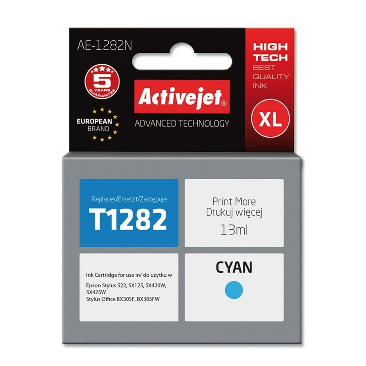 Original Ink Cartridge Activejet AE-1282N Cyan Original Ink Cartridge Activejet AE-1282N Cyan