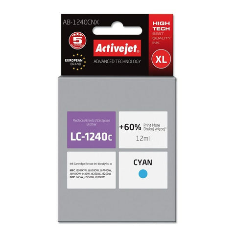 Original Ink Cartridge Activejet AB-1240CNX Cyan Original Ink Cartridge Activejet AB-1240CNX Cyan