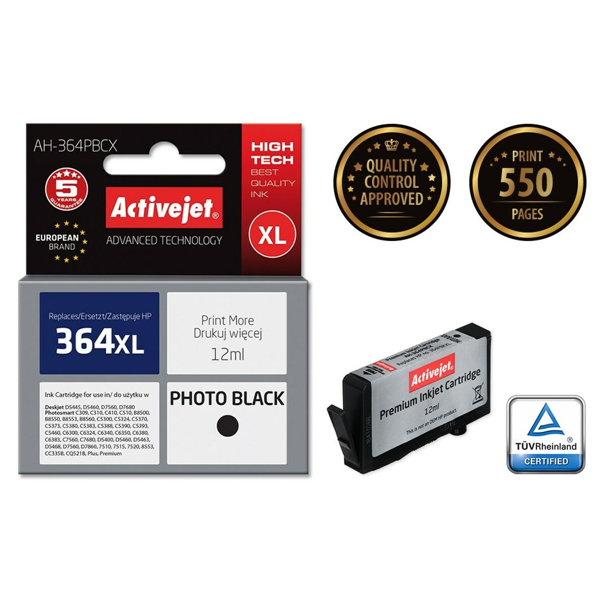 Original Ink Cartridge Activejet AH-364BCX Black Original Ink Cartridge Activejet AH-364BCX Black