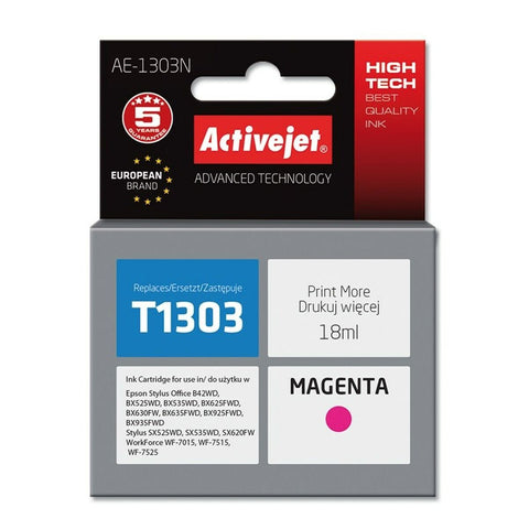 Original Ink Cartridge Activejet AE-1303N Magenta Original Ink Cartridge Activejet AE-1303N Magenta