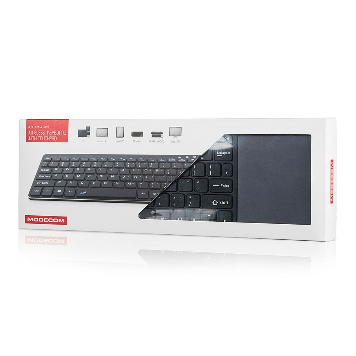 Keyboard Modecom MC-TPK1 Black English QWERTY Keyboard Modecom MC-TPK1 Black English QWERTY