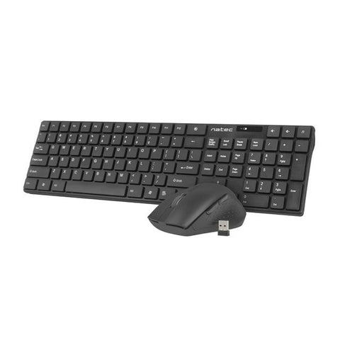 Keyboard and Mouse Natec Stingray Black QWERTY Qwerty US Keyboard and Mouse Natec Stingray Black QWERTY Qwerty US