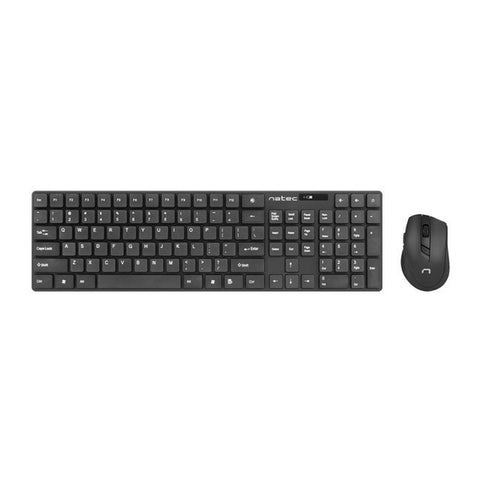 Keyboard and Mouse Natec Stingray Black QWERTY Qwerty US Keyboard and Mouse Natec Stingray Black QWERTY Qwerty US