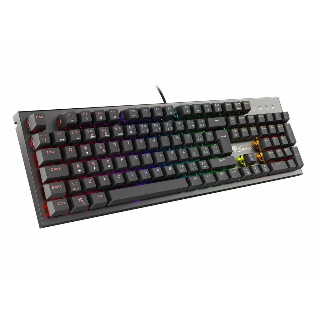 Gaming Keyboard Genesis NKG-1818 Black Spanish Qwerty Qwerty Portuguese Gaming Keyboard Genesis NKG-1818 Black Spanish Qwerty Qwerty Portuguese