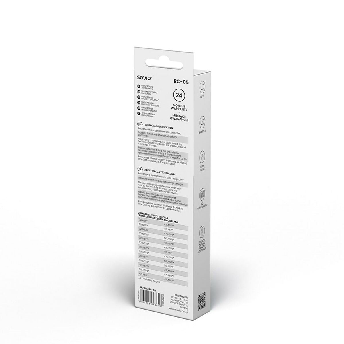 Universal Remote Control Savio RC-05 Universal Remote Control Savio RC-05