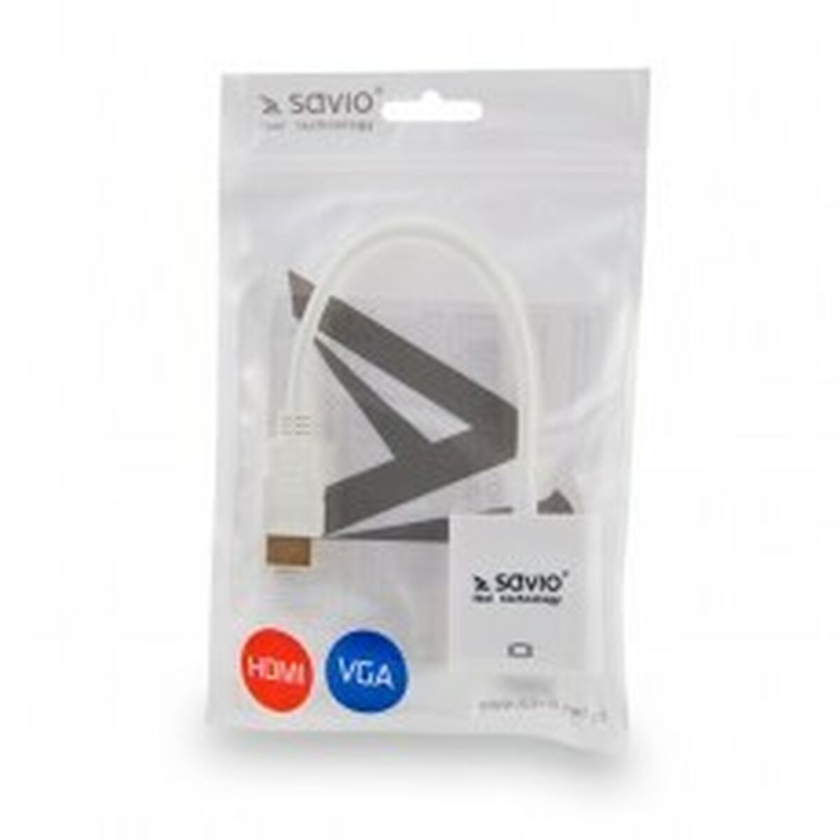 HDMI to VGA Adapter Savio CL-27B White HDMI to VGA Adapter Savio CL-27B White