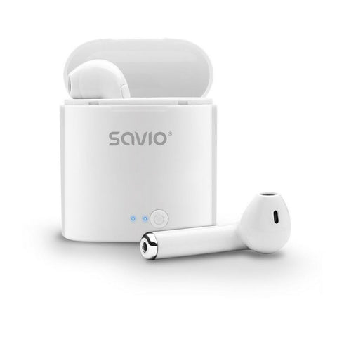 In-ear Bluetooth Headphones Savio TWS-01 White In-ear Bluetooth Headphones Savio TWS-01 White