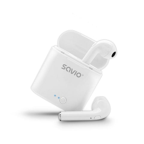 In-ear Bluetooth Headphones Savio TWS-01 White In-ear Bluetooth Headphones Savio TWS-01 White