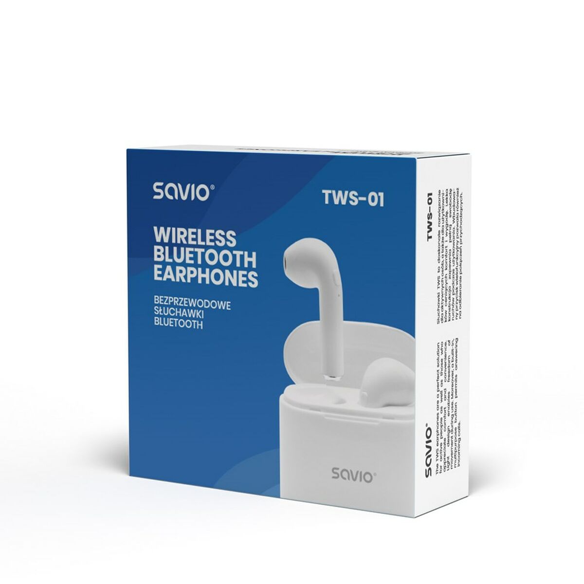 In-ear Bluetooth Headphones Savio TWS-01 White In-ear Bluetooth Headphones Savio TWS-01 White