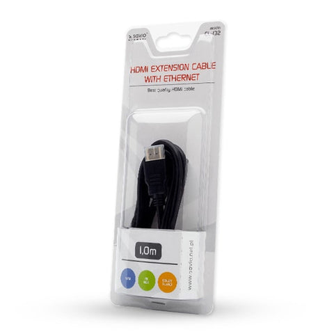 HDMI to HDMI Cable Savio CL-132 Black 1 m HDMI to HDMI Cable Savio CL-132 Black 1 m