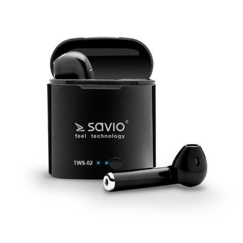 In-ear Bluetooth Headphones Savio TWS-02 Black Graphite In-ear Bluetooth Headphones Savio TWS-02 Black Graphite