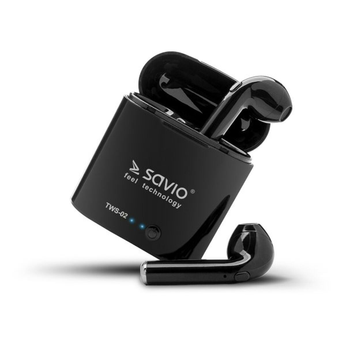 In-ear Bluetooth Headphones Savio TWS-02 Black Graphite In-ear Bluetooth Headphones Savio TWS-02 Black Graphite