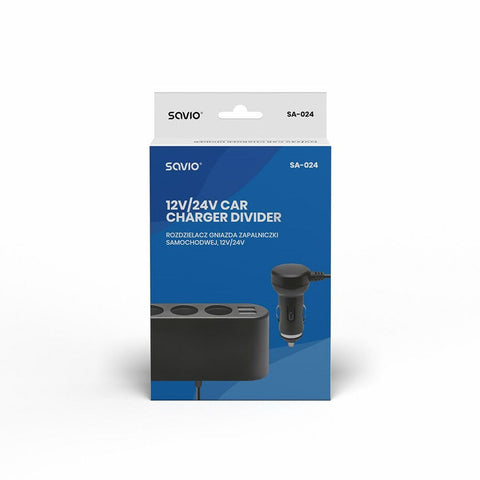 Plug adapter Savio SA-024 Black Plug adapter Savio SA-024 Black