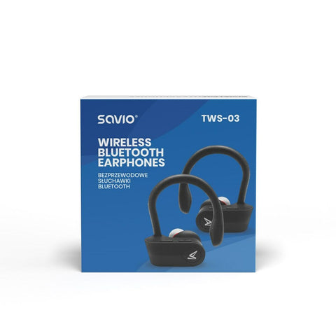 In-ear Bluetooth Headphones Savio TWS-03 Black Graphite In-ear Bluetooth Headphones Savio TWS-03 Black Graphite