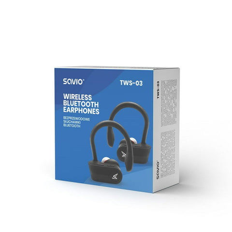 In-ear Bluetooth Headphones Savio TWS-03 Black Graphite In-ear Bluetooth Headphones Savio TWS-03 Black Graphite