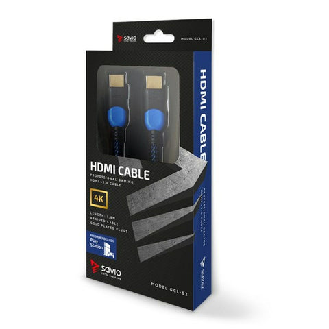 HDMI Cable Savio GCL-02 1,8 m HDMI Cable Savio GCL-02 1,8 m