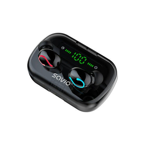 In-ear Bluetooth Headphones Savio TWS-06 Black In-ear Bluetooth Headphones Savio TWS-06 Black