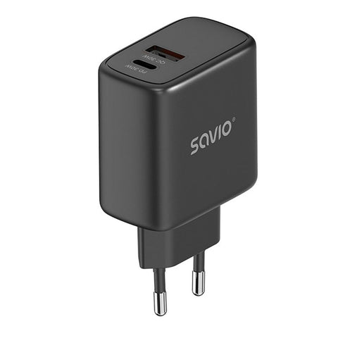 Wall Charger Savio LA-06/B Black 30 W Wall Charger Savio LA-06/B Black 30 W